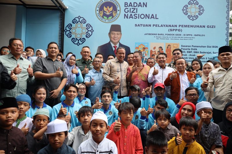 Pemerintah Kota Bekasi meresmikan Dapur Satuan Pelayanan Pemenuhan Gizi (SPPG) Jatibening Baru, Kecamatan Pondok Gede, Sabtu (17/1/2026).
