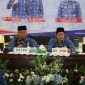 Sekretaris Daerah Kota Bekasi saat memimpin jalannya Musyawarah Kota (Muskot) KORPRI Kota Bekasi Tahun 2026, yang menetapkan dirinya sebagai Ketua KORPRI Kota Bekasi Periode 2026–2031 di Pendopo Kantor Wali Kota Bekasi.