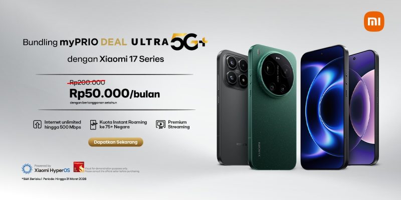 XLSMART Telecom Sejahtera Tbk menghadirkan bundling Xiaomi 17 Series dengan paket XL PRIORITAS guna memberikan konektivitas internet cepat dan stabil bagi pelanggan.