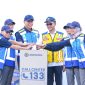 Direktur Utama PT Jasa Marga (Persero) Tbk Rivan A. Purwantono saat memperkenalkan transformasi layanan call center 133 untuk mempermudah pengguna jalan tol di Indonesia.