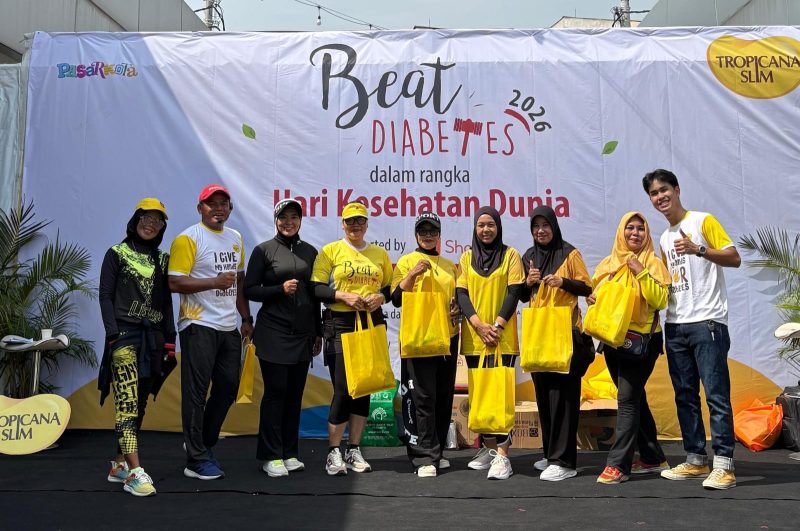 Kegiatan olahraga bersama dalam kampanye Beat Diabetes 2026 untuk mendorong gaya hidup sehat.