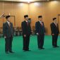 Tri Adhianto melantik jajaran pengurus Badan Amil Zakat Nasional periode 2026–2031 di Aula Nonon Sonthanie, Kota Bekasi, Rabu (13/5/2026). H. Sudarsono dipercaya memimpin Baznas Kota Bekasi untuk lima tahun ke depan.