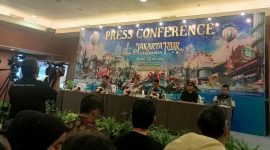 Suasana konferensi pers Jakarta Fair Kemayoran 2026 di Jakarta, Rabu (4/6/2026). Dalam kesempatan tersebut, panitia resmi mengumumkan penyelenggaraan Jakarta Fair Kemayoran yang akan berlangsung pada 11 Juni hingga 12 Juli 2026 di JIEXPO Kemayoran, Jakarta Pusat, dengan menghadirkan 2.800 peserta pameran, berbagai hiburan, serta konser musik dari sejumlah musisi papan atas Indonesia.