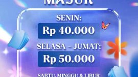 Informasi harga tiket masuk Jakarta Fair Kemayoran 2026 yang digelar pada 11 Juni–12 Juli 2026 di JIEXPO Kemayoran, Jakarta Pusat. (Foto: Dok. Jakarta Fair)