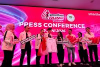 SMARTFREN_1 – Jajaran manajemen XLSMART dan panitia berfoto bersama usai Press Conference SMARTFREN Run 2026 dan kampanye “Jagoan Sinyal Se-Indonesia” di XLSMART Tower, Jakarta, Selasa (9/6).

Melalui kampanye ini, SMARTFREN menegaskan komitmen menghadirkan jaringan andal dan pengalaman digital lebih baik, sekaligus memperluas engagement melalui SMARTFREN Run 2026 yang menargetkan 7.500 peserta.