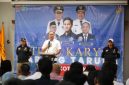 Wali Kota Bekasi memberikan sambutan saat membuka Temu Karya Karang Taruna VII Kota Bekasi, Sabtu (20/6/2026). Dalam kesempatan tersebut, ia menekankan pentingnya pembangunan sumber daya manusia yang seimbang dengan pembangunan infrastruktur untuk mendukung kemajuan Kota Bekasi.