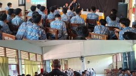Kepala Bidang Pencegahan BNK Kabupaten Bekasi, Susilo Budiyanto, memberikan sosialisasi Pencegahan, Pemberantasan, Penyalahgunaan, dan Peredaran Gelap Narkotika (P4GN) kepada para pelajar di SMAN 2 Cikarang Utara, Kabupaten Bekasi, pada 8 Juni 2026. Kegiatan ini bertujuan meningkatkan kesadaran generasi muda terhadap bahaya narkoba sekaligus mendorong terciptanya lingkungan sekolah yang bebas dari penyalahgunaan narkotika.