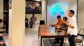 Perwakilan Pemuda Patriot Nusantara menyampaikan sambutan dalam Dialog Pemuda bertajuk 