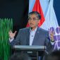Menteri Ketenagakerjaan RI Yassierli menyampaikan paparan dalam sebuah kegiatan resmi di Jakarta. Yassierli dijadwalkan menghadiri Labour and Employment Ministers' Meeting (LEMM) BRICS di India pada 15–16 Juli 2026 untuk membahas isu jaminan sosial, pengembangan keterampilan, dan masa depan dunia kerja. Foto: Kemnaker RI.