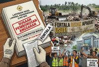 Ilustrasi temuan Badan Pemeriksa Keuangan (BPK) terkait dugaan pemborosan anggaran sebesar Rp24,56 miliar di Dinas Lingkungan Hidup (DLH) Kabupaten Bekasi. Forum Tata Kelola (FORTALA) Indonesia mendesak aparat penegak hukum mengusut temuan tersebut serta meminta pemerintah daerah membuka hasil tindak lanjut secara transparan.