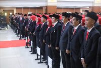 Pelantikan Anggota BPD: Sebanyak 1.565 anggota Badan Permusyawaratan Desa (BPD) se-Kabupaten Bekasi mengikuti prosesi pelantikan dan pengambilan sumpah jabatan yang dipimpin Plt. Bupati Bekasi, Asep Surya Atmaja, di Gedung Swatantra Wibawa Mukti, Cikarang Pusat, Rabu (22/7/2026).