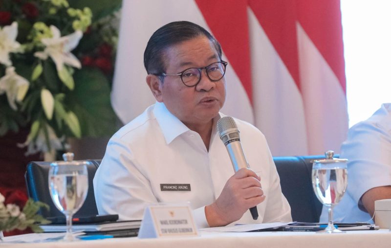 Gubernur DKI Jakarta Pramono Anung memaparkan realisasi APBD DKI Jakarta hingga Triwulan II 2026 dalam konferensi pers Jakarta Budget Talks di Pendopo Balai Kota Jakarta, Rabu (22/7/2026).