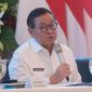 Gubernur DKI Jakarta Pramono Anung memaparkan realisasi APBD DKI Jakarta hingga Triwulan II 2026 dalam konferensi pers Jakarta Budget Talks di Pendopo Balai Kota Jakarta, Rabu (22/7/2026).