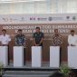 Menteri Koordinator Bidang Infrastruktur dan Pembangunan Kewilayahan Agus Harimurti Yudhoyono (AHY) bersama jajaran pemerintah, PT KAI, dan Summarecon melakukan groundbreaking pembangunan Stasiun Bekasi Extension di kawasan Summarecon Bekasi, Jumat (24/7/2026).