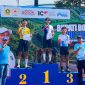 Atlet balap sepeda Kota Bekasi, Dharmawan Bekti, berhasil meraih podium pertama nomor Criterium Men Youth Jawa Barat pada Bupati Bogor Cup 2026 di Pakansari, Bogor, Sabtu (8/8/2026).
