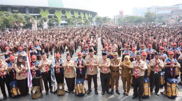 1.300 Pramuka Garuda Dikukuhkan, 74 Kontingen Kota Bekasi Siap Guncang Jambore Nasional