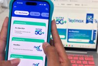 Pelanggan mengakses aplikasi XL melalui smartphone yang menampilkan layanan XL Ultra 5G+ dan paket FlexMax. XLSMART menghadirkan sejumlah promo spesial Kemerdekaan sepanjang Agustus 2026, termasuk bonus kuota 5G untuk pelanggan XL Prepaid.