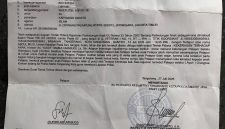 Surat Tanda Penerimaan Laporan dari Polres Metro Tangerang Kota terkait laporan dugaan kekerasan terhadap anak berusia 3 tahun di wilayah Sukasari, Kota Tangerang, yang dilaporkan pada 27 Juli 2026.