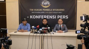 Tim Hukum Pembela Nyumarno menggelar konferensi pers untuk menyampaikan klarifikasi terkait status hukum dan keanggotaan Nyumarno sebagai anggota DPRD Kabupaten Bekasi. Tim hukum menegaskan proses hukum terhadap kliennya masih berjalan dan meminta publik menghormati asas praduga tak bersalah.