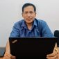 Ketua Badan Permusyawaratan Desa (BPD) Desa Muktiwari, Widi Dwi Hapsoro, saat menyampaikan komitmennya memperkuat pengawasan pemerintahan desa, meningkatkan penyerapan aspirasi warga, dan menyiapkan kanal pengaduan masyarakat di Desa Muktiwari, Kabupaten Bekasi, Senin (24/8/2026).