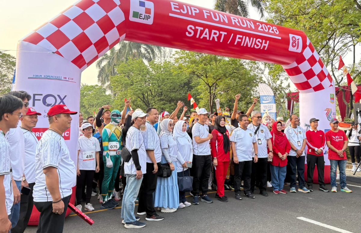 FOX Lite Hotel Cikarang turut mendukung EJIP Fun Run 2026 di kawasan East Jakarta Industrial Park (EJIP), Cikarang Selatan, Kabupaten Bekasi, Sabtu (22/8/2026). Kegiatan ini diikuti sekitar 600 pekerja dari 60 perusahaan tenant.