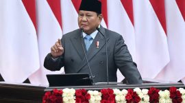 Presiden Prabowo Subianto saat menyampaikan pidato dalam Sidang Tahunan MPR RI dan Sidang Bersama DPR RI-DPD RI 2026 di Jakarta, Jumat (14/8/2026). Foto: Dokumentasi Sekretariat Kabinet.
