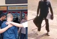 Polisi mengamankan terduga debt collector berinisial KS setelah diduga menganiaya seorang warga di Bekasi Selatan. Aksi dugaan pemukulan menggunakan kursi tersebut terekam CCTV dan berujung pada penahanan tersangka.