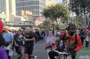 Abu vulkanik Gunung Anak Krakatau sempai ke Bundaran HI Jakarta (Taufiq Syarifudin/detikcom)
