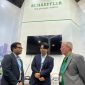 President Director PT Schaeffler Solutions Indonesia, Craig Edwards (kiri), President Vehicle Lifetime Solutions Japan & Southeast Asia, Chatchawan (Kai) Somjeen (tengah), dan Head of Global Two-wheeler Service Business Vehicle Lifetime Solutions Asia Pacific, Gaurav Mishra (kanan), saat berbincang di booth Schaeffler pada Automechanika Jakarta 2026. Dalam ajang tersebut, Schaeffler memperkenalkan lini produk aftermarket berbasis Original Equipment (OE) untuk kendaraan roda dua serta menampilkan solusi aftermarket untuk kendaraan penumpang, kendaraan komersial, dan traktor.