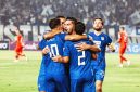 Pemain PERSIB Bandung merayakan kemenangan 1-0 atas Cong Viettel FC pada pertandingan Grup E AFC Champions League Two 2026/2027 di Stadion Si Jalak Harupat, Kabupaten Bandung, Rabu (14/10/2026). Foto istimewa Persib Bandung.