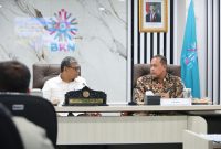 Wali Kota Bekasi Tri Adhianto mengikuti ekspos pembangunan manajemen talenta ASN bersama Badan Kepegawaian Negara (BKN) di Kantor BKN RI, Rabu (21/10/2026), sebagai upaya memperkuat profesionalisme dan kinerja aparatur di lingkungan Pemkot Bekasi.